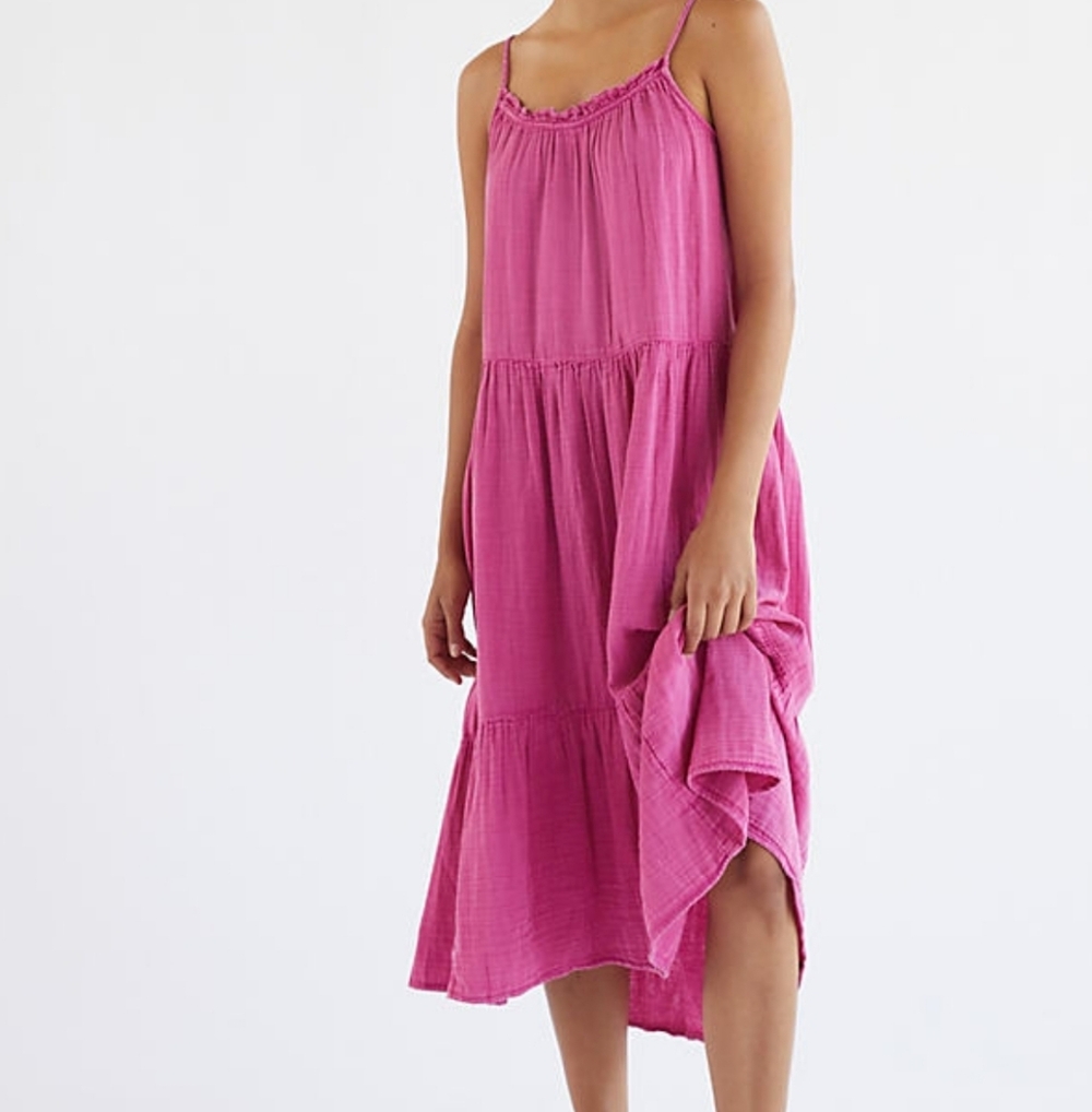 Daily Practice Gauzy Tiered Dress Size Small